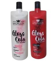 Escova Progressiva Gloss-Cola Classic Madallon e Shampoo Universal 1Litro
