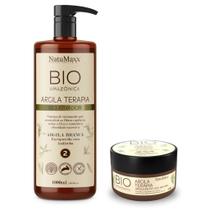 Escova Progressiva Gloss Natumaxx Passo 2 Bio Amazônica 1000ml + Argila em Pó 150g