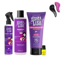 Escova Progressiva Hidra Liso 200ml Shampoo + Termo Spray