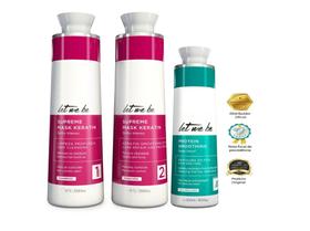 Escova Progressiva Let Me Be Supreme Keratin 1 L + Let Me Be Escova Progressiva Organic 500 ml