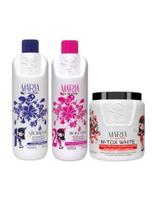 Escova Progressiva Maria Esc 1L + Btox White 1kg