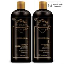 Escova Progressiva Marroquina Kit Tratamento E Shampoo 2x1000ml - Fórmula Original