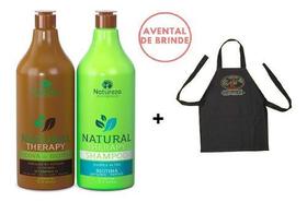 Escova Progressiva Orgânica Alisadora e Redutora de Volume Biotina Natureza Cosméticos + Avental Escova Progressiva Orgânica Alisadora e Redutora de Volume Biotina Natureza Cosméticos + Avental
