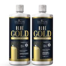 Escova Progressiva Salvatore Blue Gold Sem Formol 2x1 Litro