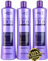 Escova Progressiva Selagem Térmica Cadiveu Plástica dos Fios 3x1000ml