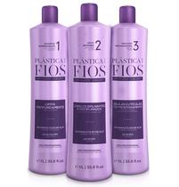 Escova Progressiva Selagem Termica Plástica Dos Fios Kit