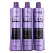 Escova Progressiva Selagem Térmica Plástica Dos Fios Kit Profissional
