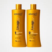 Escova Progressiva Sem Formol Lissagé Gold Hair Advance Shampoo e Gel defrizante Escova Progressiva Sem Formol Lissagé Gold Hair Advance Shampoo e Gel defrizante