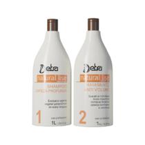 Escova progressiva shampoo + tratamento premiun linha natural lise 2 l