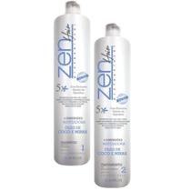 Escova Progressiva Zen Hair Plástica Dos Fios 4D 2x1000ml