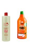 Escova Progressivo Natureza Citric Gel Brush e Shampoo Love 2X1