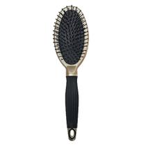 Escova Raquete Almofadada Oval Dourada