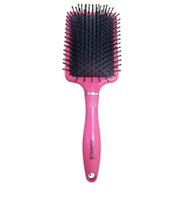 Escova raquete almofadada quadrada com cabo redondo