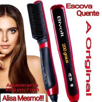 escova raquete secadora alisadora elétrica modeladora cabelo liso perfeito