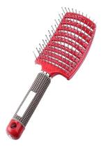 Escova Raquete Vermelha Vada Curva Desembaraça Cabelos