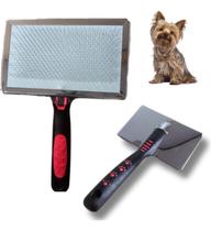Escova Rasqueadeira Removedor Pentear Tira Pelos Mortos Pets Cachorros Gatos - Tam G