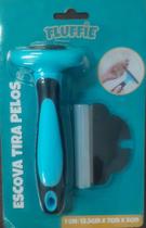 Escova Rasqueadeira Tira Pelos Curto Longo Cães Gatos Pet - Rosa ou Azul