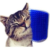 Escova remoção de pêlos para gatos - preta ou azul - inclui catnip - escova massageadora para gatos - escova para gat entrega imediata muito boao