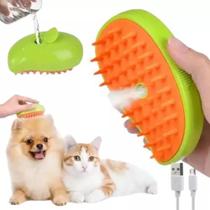 Escova Removedora de Pelos a Vapor Para Cães e Gatos Massageia e Remove Pelos Uso Diário