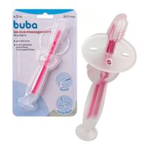 Escova Rosa Massageadora De Gengiva Em Silicone Com Ventosa0 - Buba Baby