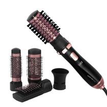 Escova Rotativa 5 em 1 Secadora Multifuncional 127v Super Íon 3000 1300w Rose Lizz