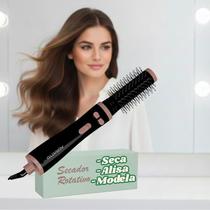 Escova Rotativa Agratto Della ECR03 Bivolt 127V 220V Tourmaline Íon 6 em 1 Alisa Seca Modela Cabelo com Brilho Escova Rotativa Agratto Della ECR03 Bivolt 127V 220V Tourmaline Íon 6 em 1 Alisa Seca Modela Cabelo com Brilho