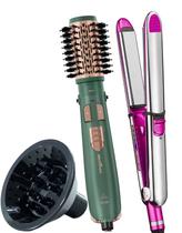 Escova Rotativa Britania Profissional 1300w Ions Tourmaline Secadora Alisadora Verde v01 Difusor De Cachos Prancha Bbg Titanium 465f Bivolt
