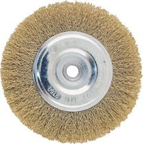 Escova Rotativa Circular Latonada Para Motoesmeril 6" X 1/2" Furo 1/2"