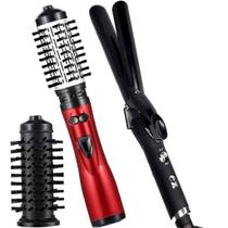 Escova Rotativa Ions Tourmaline Cerâmica 1000w Protect Giratória Modelador Cacheador Frizz Escova Rotativa Ions Tourmaline Cerâmica 1000w Protect Giratória Modelador Cacheador Frizz