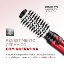 Escova Rotativa Mondial Red Infinity Keratin ER-11-KR - 1000W Escova Rotativa Mondial Red Infinity Keratin ER-11-KR - 1000W