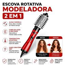 Escova Rotativa para Cabelos Seca Alisa e Dá Volume Escova Rotativa para Cabelos Seca Alisa e Dá Volume