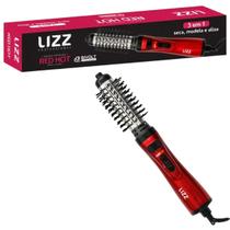 Escova Rotativa Red Hot 3 e 1 Seca Modela E Alisa Lizz Professional