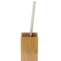Escova Sanitária Bambu Com Cabo Inox Elegante Mimo Style