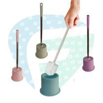 Escova Sanitária C/ Suporte Redondo Cabo Inoxidável