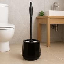 Escova Sanitária Cerda de Lavar Banheiro Com Suporte Limpeza Colorida Preta Branca