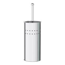 Escova Sanitária Com Suporte Aço Inox Limpeza Vaso Banheiro 30 cm