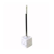 Escova Sanitaria com Suporte Banheiro Privada Plástico Cabo Inox Branco
