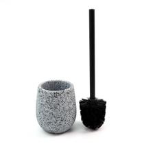 Escova sanitária com suporte cerâmica granulado cinza Oikos