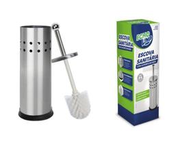 Escova Sanitária com Suporte em Aço Inox 10x10x38cm - Echo Limp