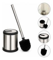 Escova Sanitária De Inox Com Suporte Limpa Vaso Privada Banheiro Não Enferruja Escova Escova Sanitária De Inox Com Suporte Limpa Vaso Privada Banheiro Não Enferruja Escova