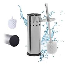 Escova Sanitária De Limpar Vaso Sanitário Privada Banheiro Aço Inox - AIQUETUDO UTILIDADES Escova Sanitária De Limpar Vaso Sanitário Privada Banheiro Aço Inox - AIQUETUDO UTILIDADES