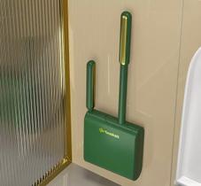 Escova Sanitária De Silicone Com Suporte Adesivo Para Limpeza De Banheiro