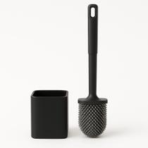 Escova Sanitária De Silicone Para Limpar Privada Com Suporte Adesiva Sujeiras Decoração elegante