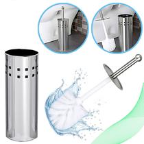 Escova Sanitária E Suporte De Chão Inox Design Moderno Lavabo E Banheiro Completo