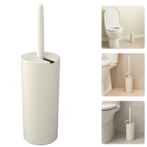 Escova Sanitária Higiênica Off White Abertura Automática Suporte Tampa Banheiro Lavabo Escova Sanitária Higiênica Off White Abertura Automática Suporte Tampa Banheiro Lavabo