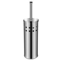 Escova Sanitária Inox com Suporte Antiderrapante Tampa Premium Limpeza Vaso Banheiro Resistente Anticorrosiva