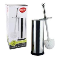 Escova sanitaria limpeza banheiro privada vaso em aco inox