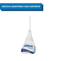 Escova Sanitária para Vaso Banheiro Lavabo com Suporte de Plástico