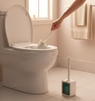 Escova Sanitária Plástico com Suporte Sortida Cerdas Resistentes Limpeza Eficaz Banheiro Escova Sanitária Plástico com Suporte Sortida Cerdas Resistentes Limpeza Eficaz Banheiro