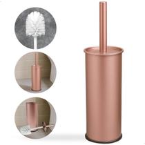 Escova Sanitária Rose Gold com Suporte Aço Inox Crie Construa